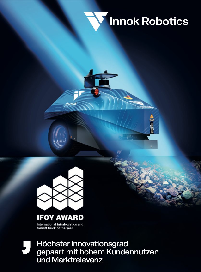 Graphic: INDUROS with the IFOY AWARD logo and the jury quote on top innovation, customer benefit and market relevance