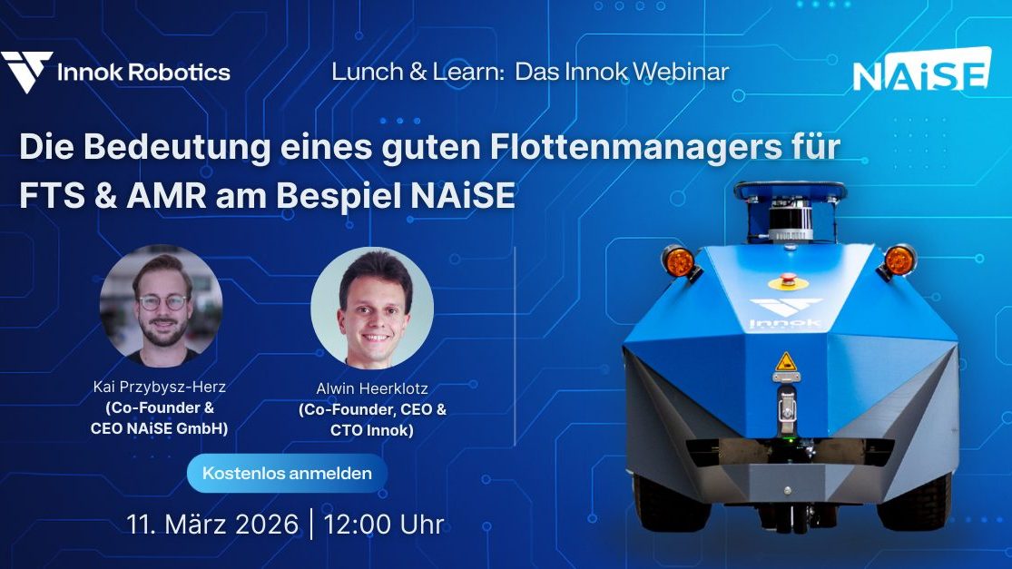 Graphic: Lunch & Learn webinar on fleet managers with Kai Przybysz-Herz (NAiSE), Alwin Heerklotz (Innok) and INDUROS