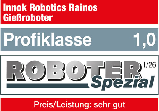 Roboter Special Siegel Rainos Gießroboter