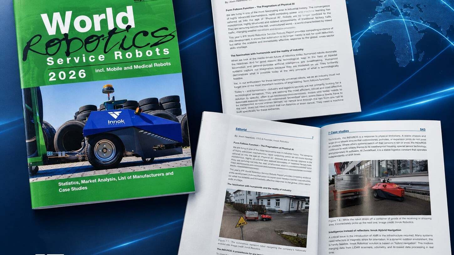 Innok Robotics on the cover of the IFR Service Robotics Report 2026